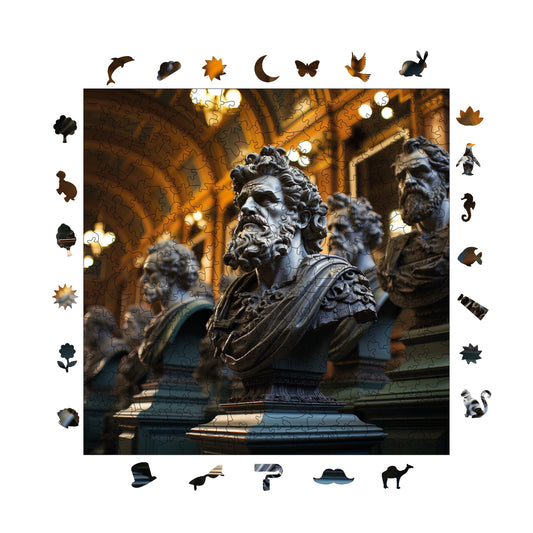 Wooden Puzzles for Adults, Olympians Premium Jigsaw Puzzles, 353 Pieces Challenging Wooden Jigsaw, 11,4"x11,4" (29x29 cm)