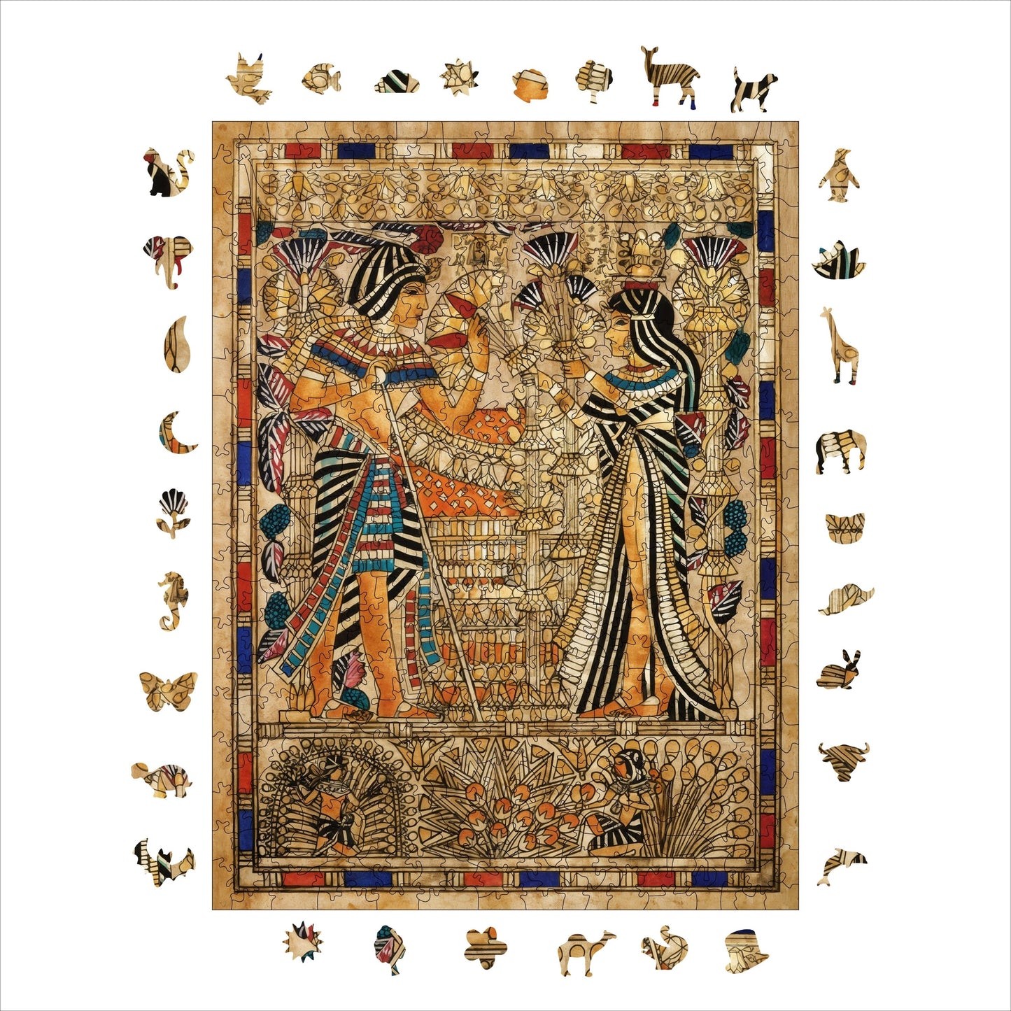 Yetişkinler İçin Ahşap Puzzle, Paskalya Bahçesi Premium Puzzle, 450 Parça Zorlu Ahşap Yapboz, 11,4"x15,4" (29x39 cm)