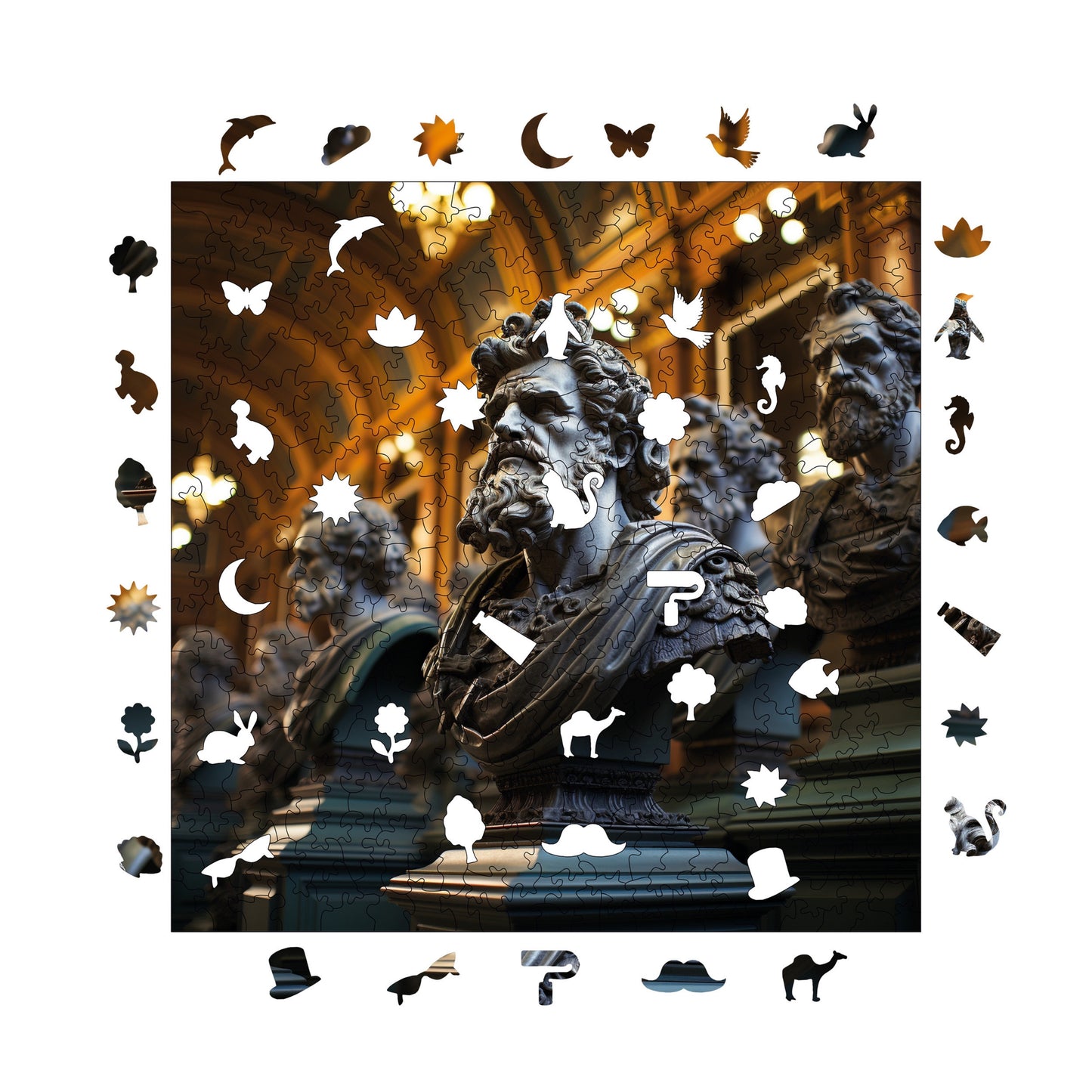 Wooden Puzzles for Adults, Olympians Premium Jigsaw Puzzles, 353 Pieces Challenging Wooden Jigsaw, 11,4"x11,4" (29x29 cm)