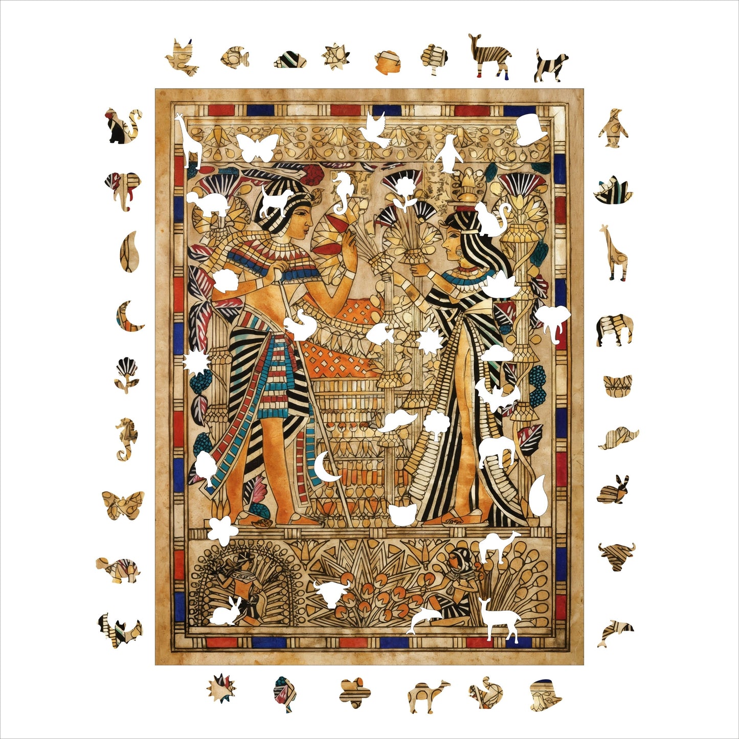 Yetişkinler İçin Ahşap Puzzle, Paskalya Bahçesi Premium Puzzle, 450 Parça Zorlu Ahşap Yapboz, 11,4"x15,4" (29x39 cm)