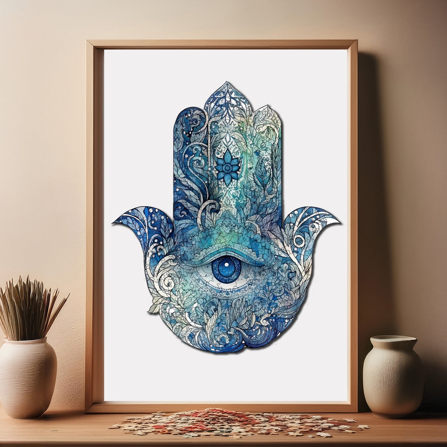 Wooden Puzzles for Adults, Hamsa Premium Jigsaw Puzzles, 230 Pieces Challenging Wooden Jigsaw, 11"x13,4" (28x34 cm)