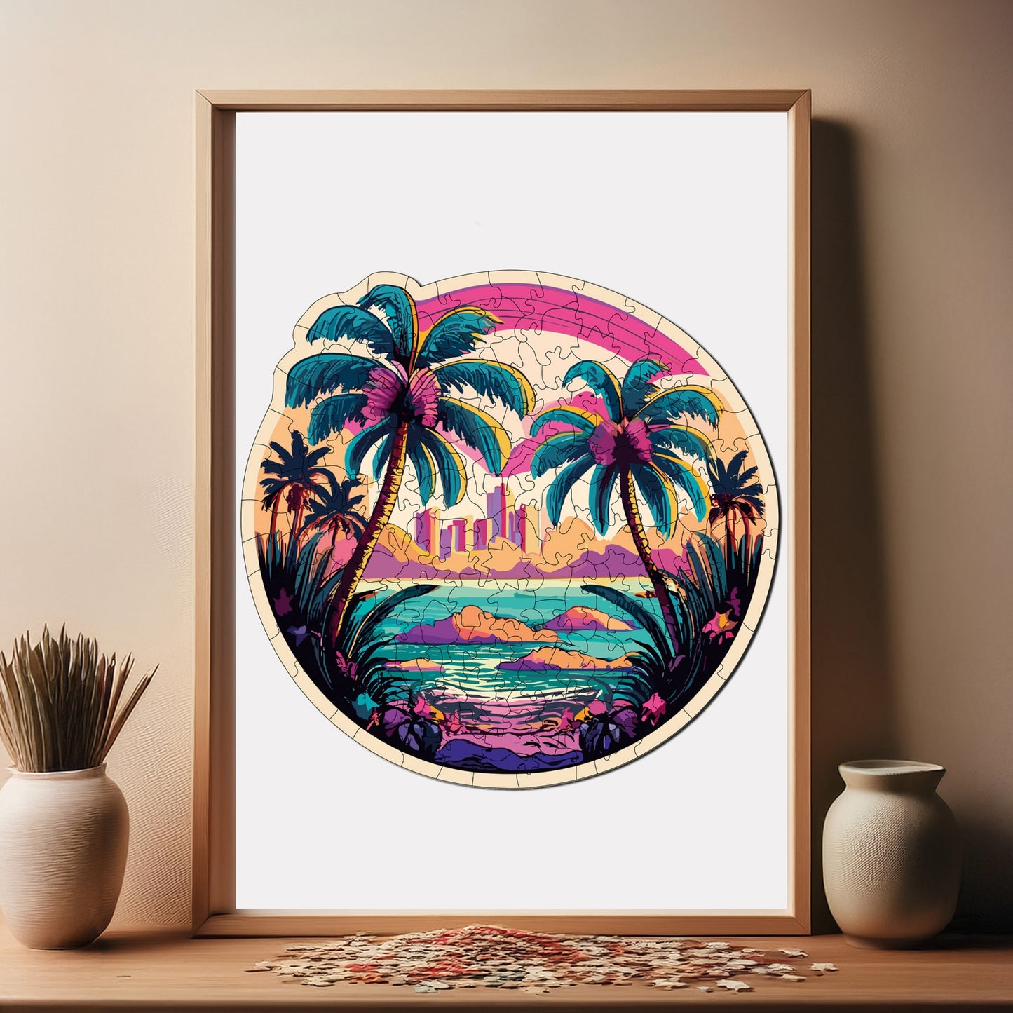 Wooden Puzzles for Adults, Hawaii Premium Jigsaw Puzzles, 148 Pieces Challenging Wooden Jigsaw, 11"x10,6" (28x27 cm)