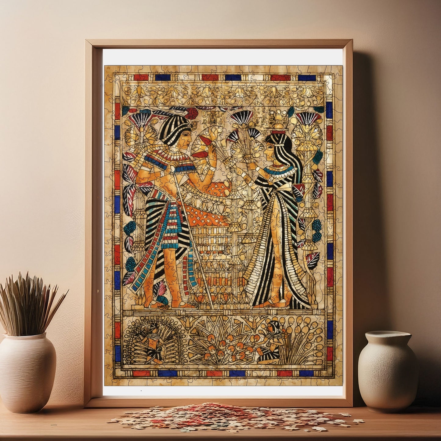 Yetişkinler İçin Ahşap Puzzle, Paskalya Bahçesi Premium Puzzle, 450 Parça Zorlu Ahşap Yapboz, 11,4"x15,4" (29x39 cm)