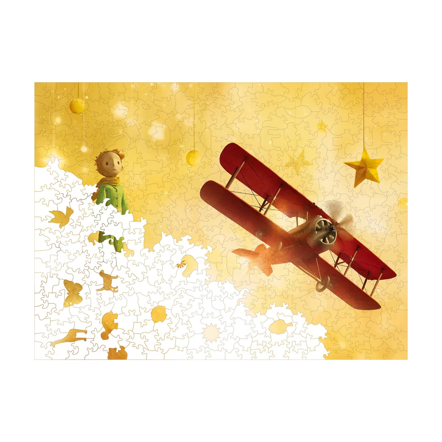 Holzpuzzle für Erwachsene, Der Kleine Prinz Premium Puzzle, 450 Teile anspruchsvolles Holzpuzzle, 11,4"x15,4" (29x39 cm) einzigartige Form, Holzpuzzle für Erwachsene