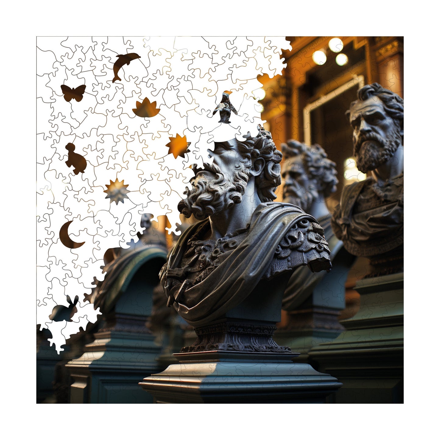 Wooden Puzzles for Adults, Olympians Premium Jigsaw Puzzles, 353 Pieces Challenging Wooden Jigsaw, 11,4"x11,4" (29x29 cm)
