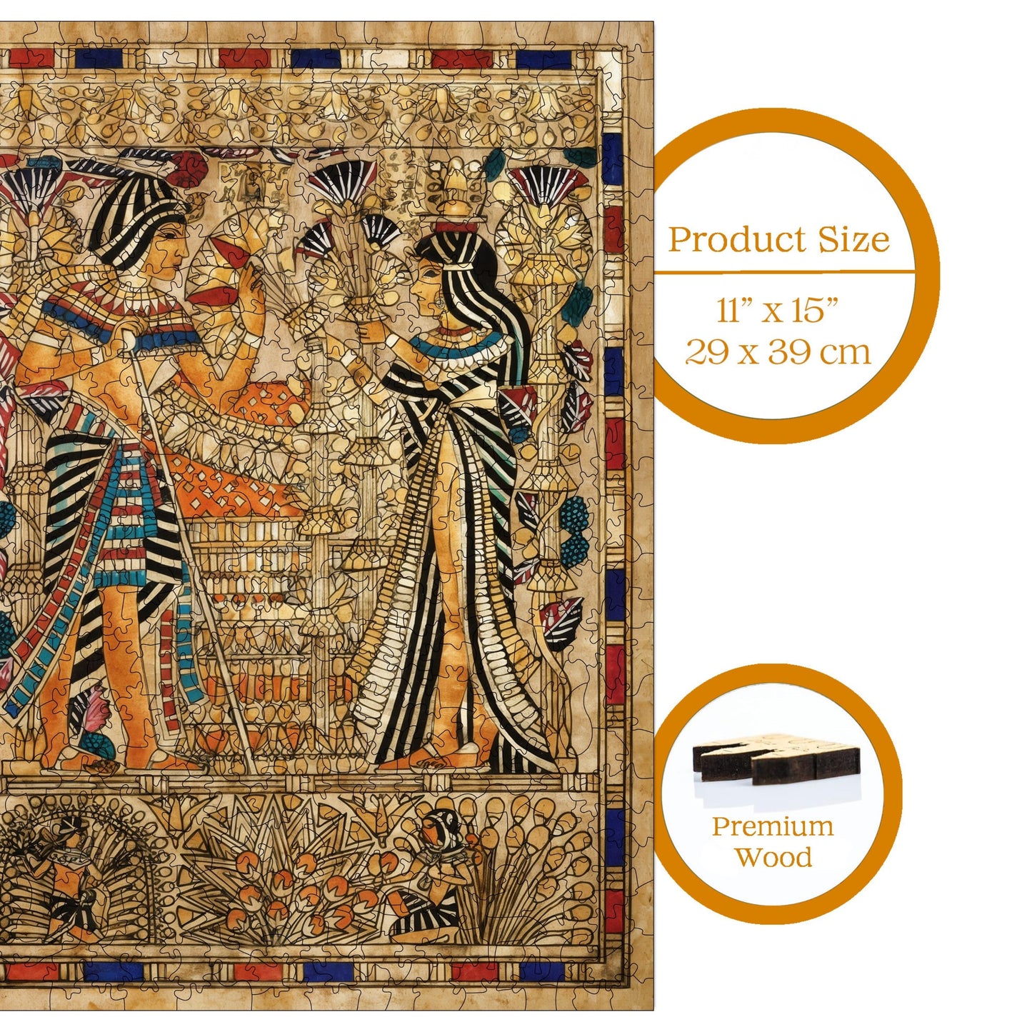 Yetişkinler İçin Ahşap Puzzle, Paskalya Bahçesi Premium Puzzle, 450 Parça Zorlu Ahşap Yapboz, 11,4"x15,4" (29x39 cm)
