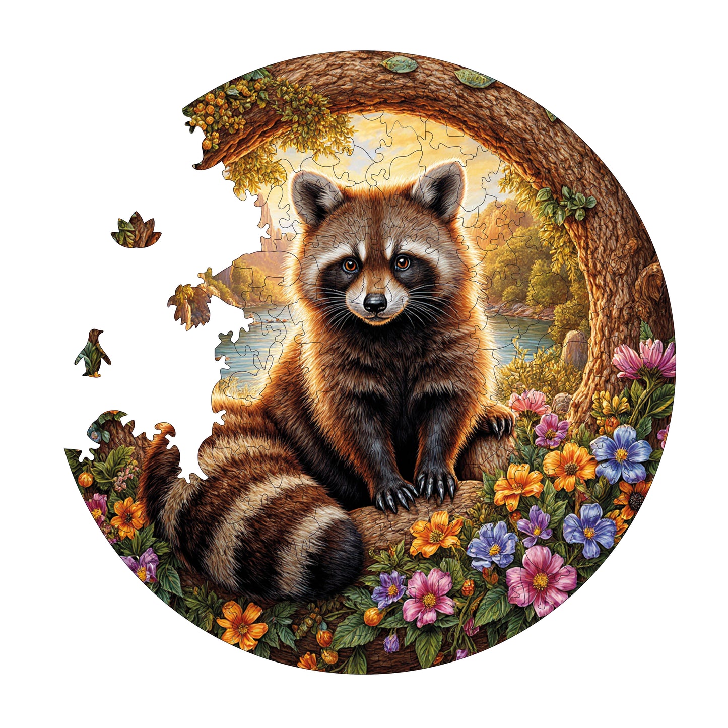 Wooden Puzzles for Adults, Adorable Guardian Premium Jigsaw Puzzles, 252 Pieces Challenging Wooden Jigsaw, 11,4"x11,4" (29x29 cm)