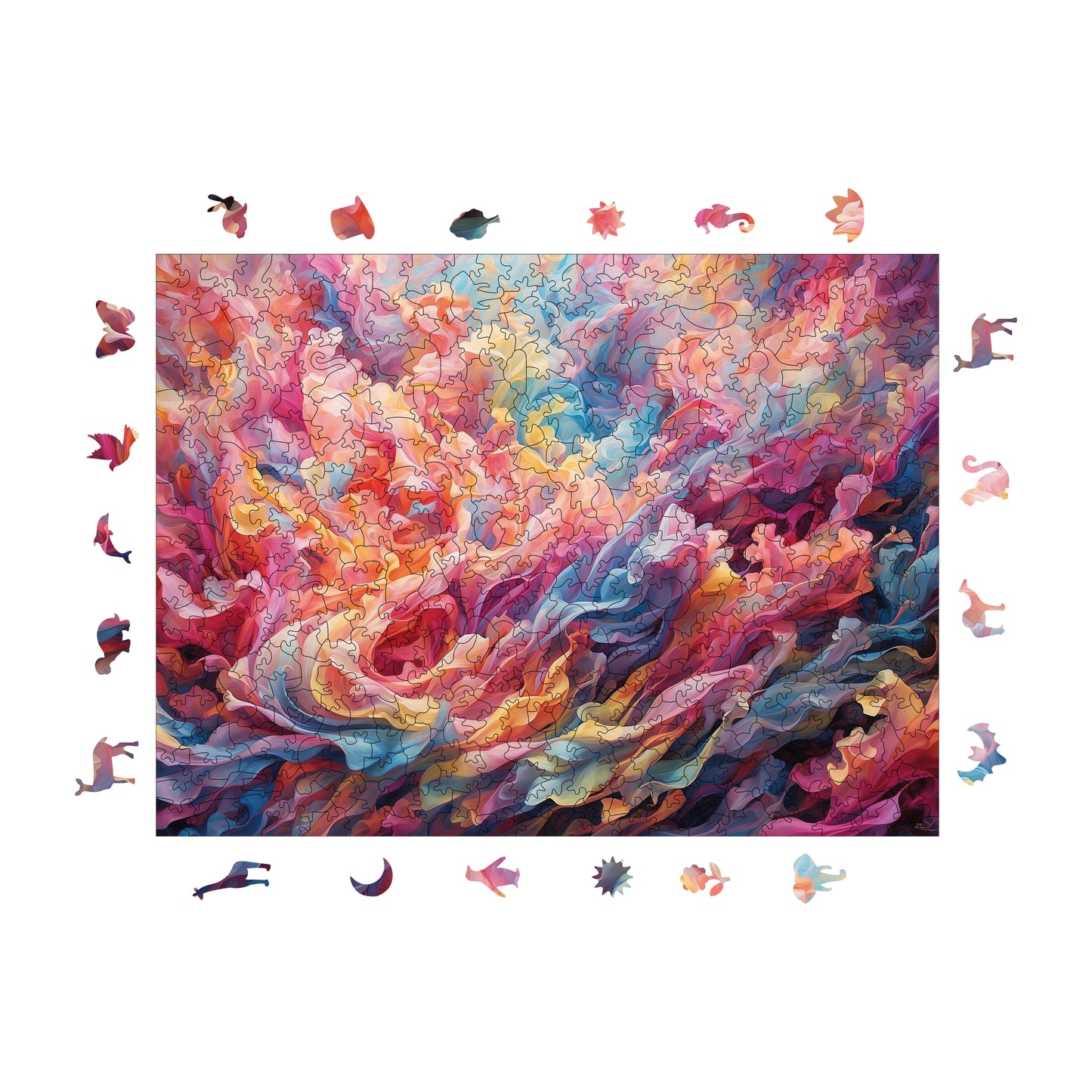 Wooden Puzzles for Adults, Colorstorm Premium Jigsaw Puzzles, 450 Pieces Challenging Wooden Jigsaw, 11,4"x15,4" (29x39 cm)