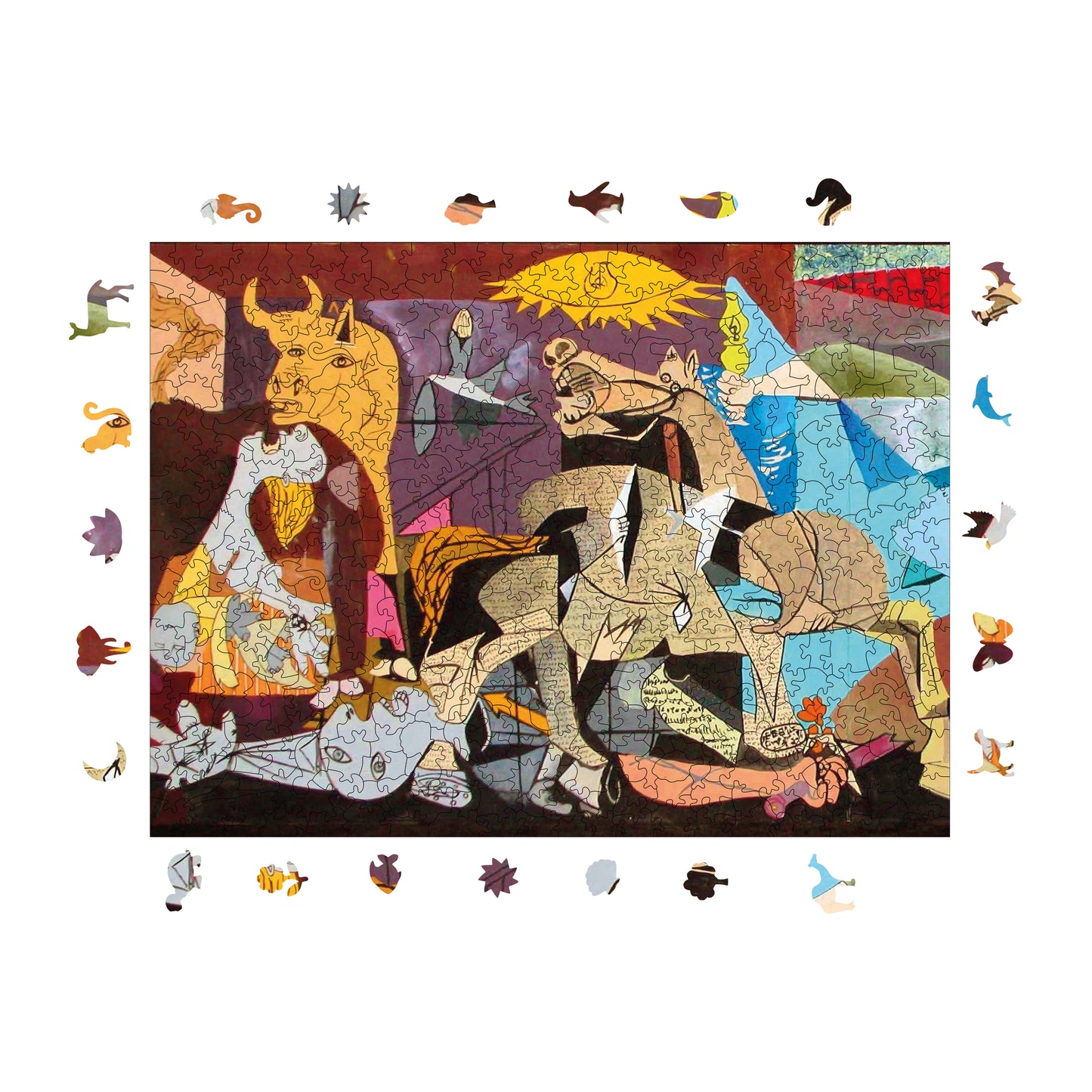 Wooden Puzzles for Adults, Picasso, Guernica Premium Jigsaw Puzzles, 450 Pieces Challenging Wooden Jigsaw, 11,4"x15,4" (29x39 cm)