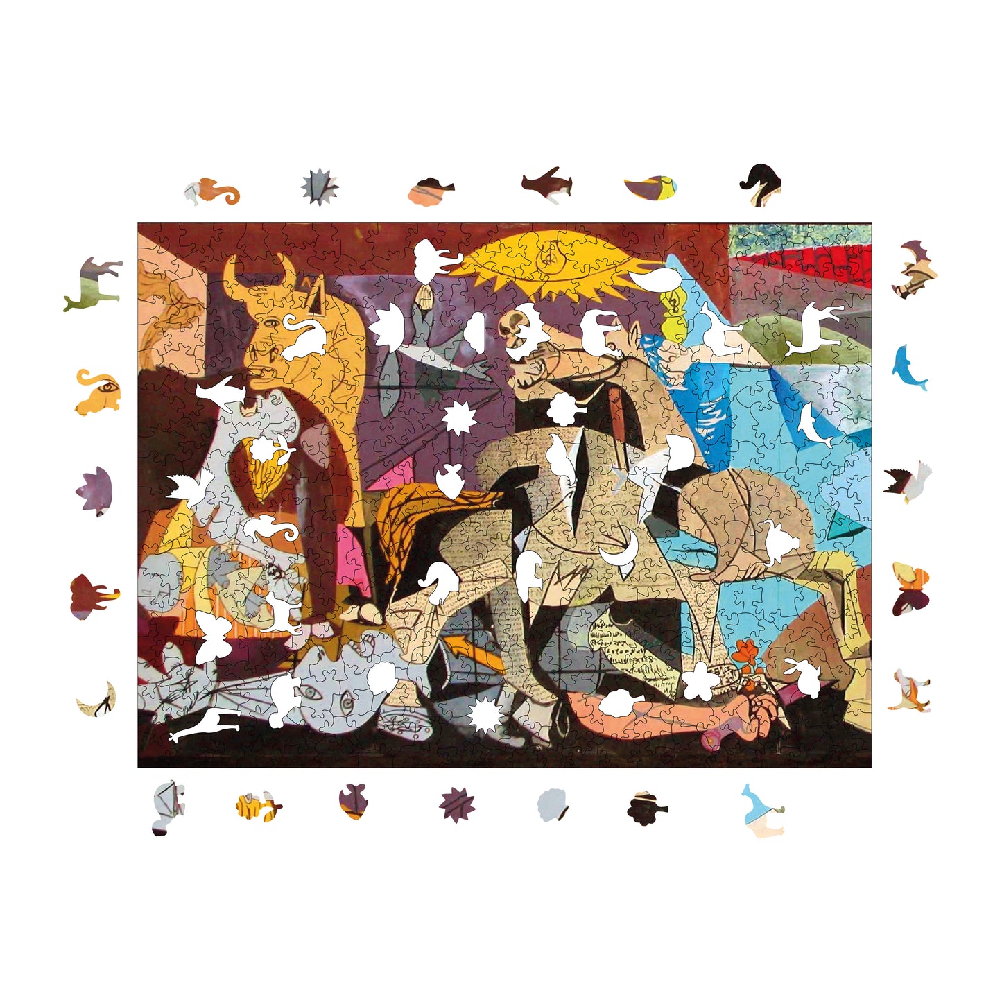 Wooden Puzzles for Adults, Picasso, Guernica Premium Jigsaw Puzzles, 450 Pieces Challenging Wooden Jigsaw, 11,4"x15,4" (29x39 cm)