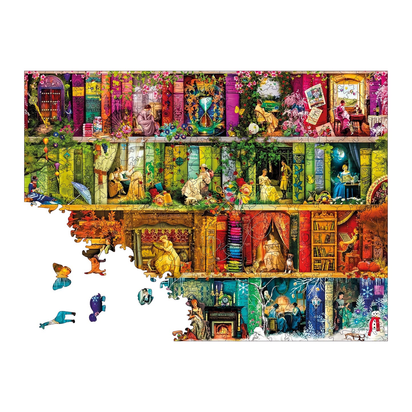 Wooden Puzzles for Adults, Timeless Women Premium Jigsaw Puzzles, 450 Pieces Challenging Wooden Jigsaw, 11,4"x15,4" (29x39 cm)