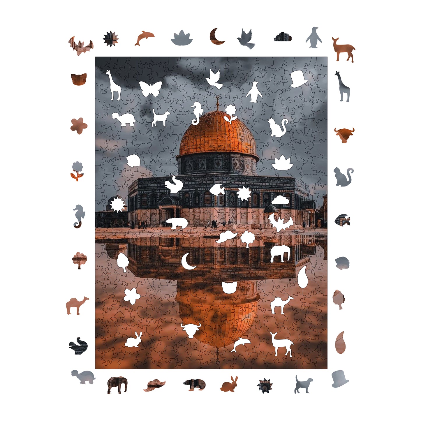 Wooden Puzzles for Adults, The Heart of Jerusalem Premium Jigsaw Puzzles, 450 Pieces Challenging Wooden Jigsaw, 11,4"x15,4" (29x39 )