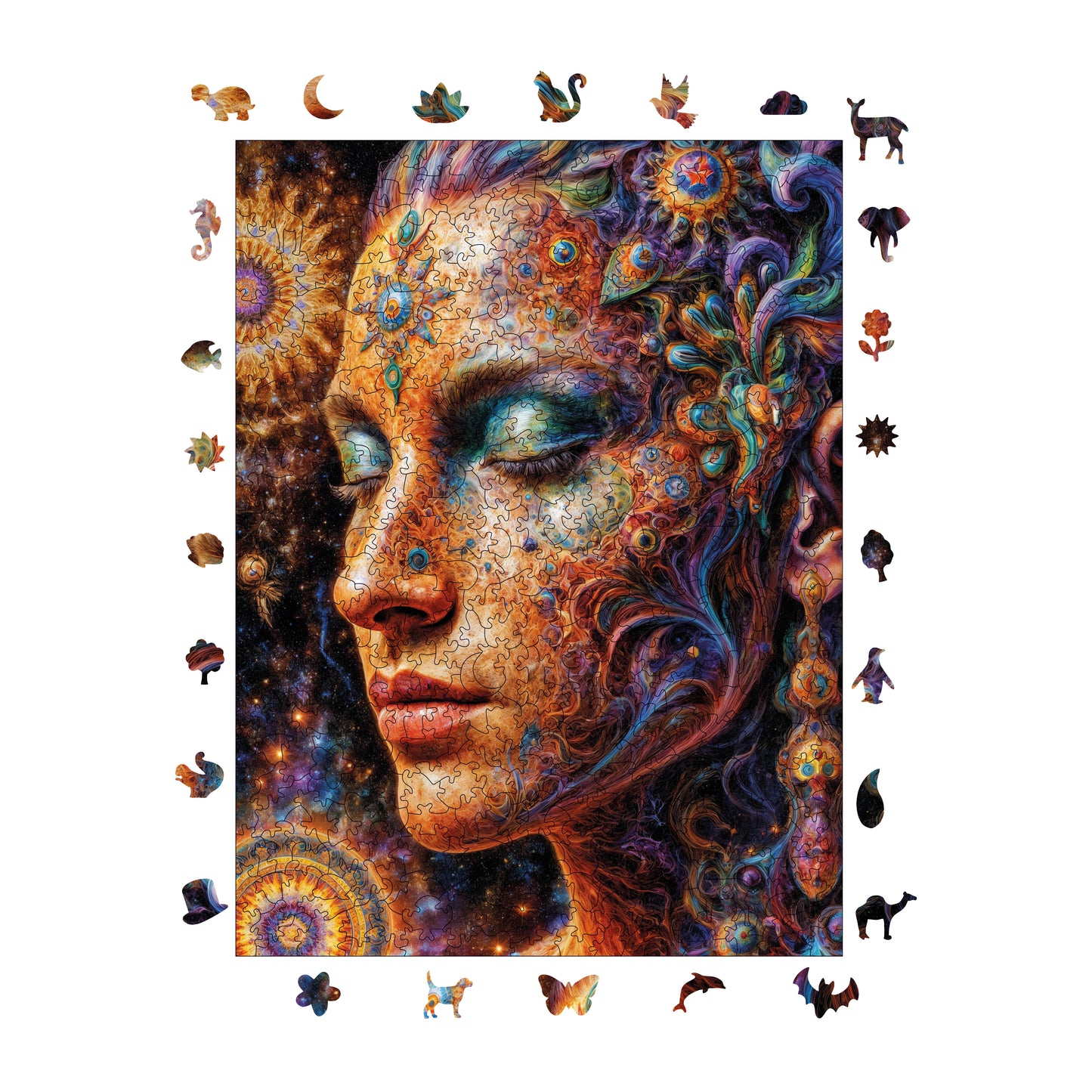 Wooden Puzzles for Adults, Lady of the Stars Premium Jigsaw Puzzles, 450 Pieces Challenging Wooden Jigsaw, 11,4"x15,4" (29x39 )