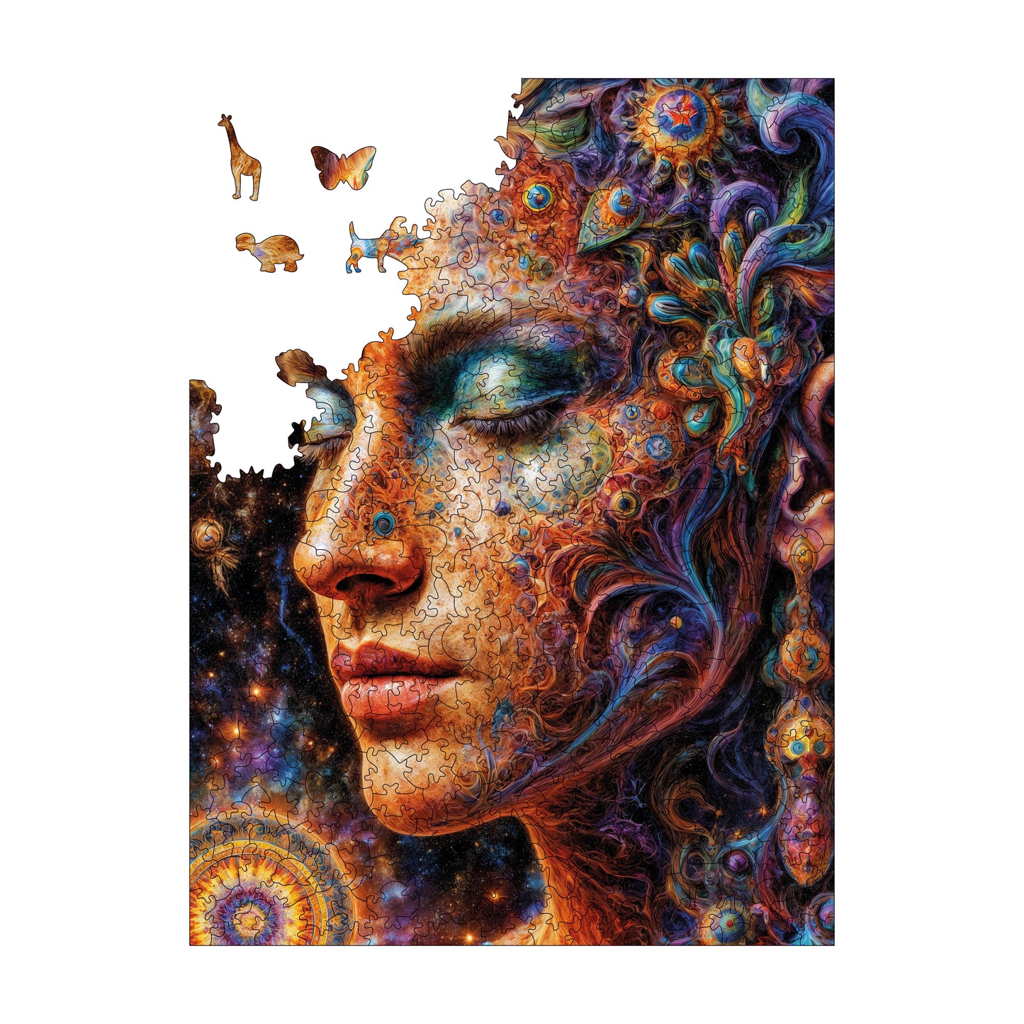 Wooden Puzzles for Adults, Lady of the Stars Premium Jigsaw Puzzles, 450 Pieces Challenging Wooden Jigsaw, 11,4"x15,4" (29x39 )