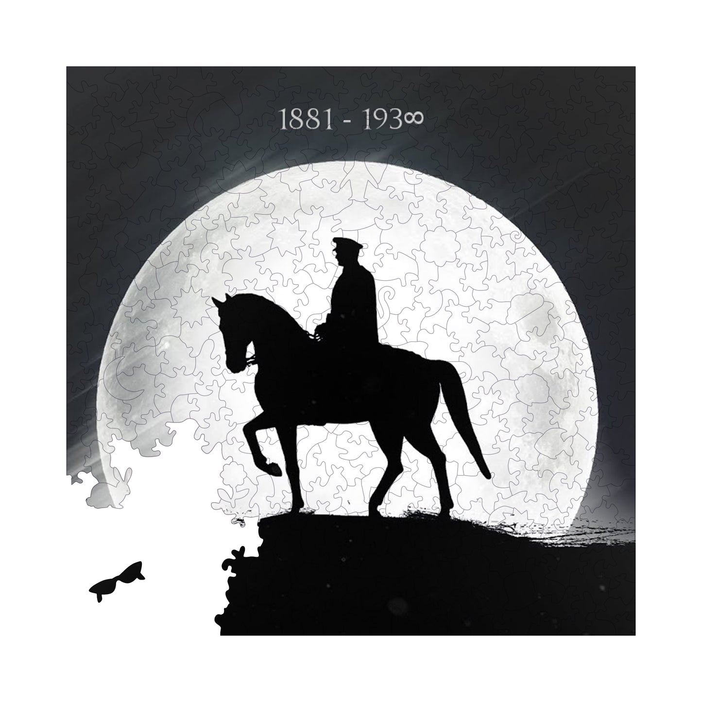Yetişkinler İçin Ahşap Puzzle, 1881 – Sonsuza Premium Puzzle, 353 Parça Zorlu Ahşap Yapboz, 11,4"x11,4" (29x29 cm) Benzersiz Şekil, Yetişkinler İçin Ahşap Yapbozlar