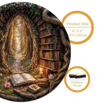 Yetişkinler İçin Ahşap Puzzle, Büyülü Geçit Premium Puzzle, 252 Parça Zorlu Ahşap Yapboz, 11,4"x11,4" (29x29 cm) Benzersiz Şekil, Yetişkinler İçin Ahşap Yapboz