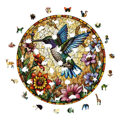 Yetişkinler İçin Ahşap Puzzle, Işık Kuşu Premium Puzzle, 252 Parça Zorlu Ahşap Yapboz, 11,4"x11,4" (29x29 cm) Benzersiz Şekil, Yetişkinler İçin Ahşap Yapboz