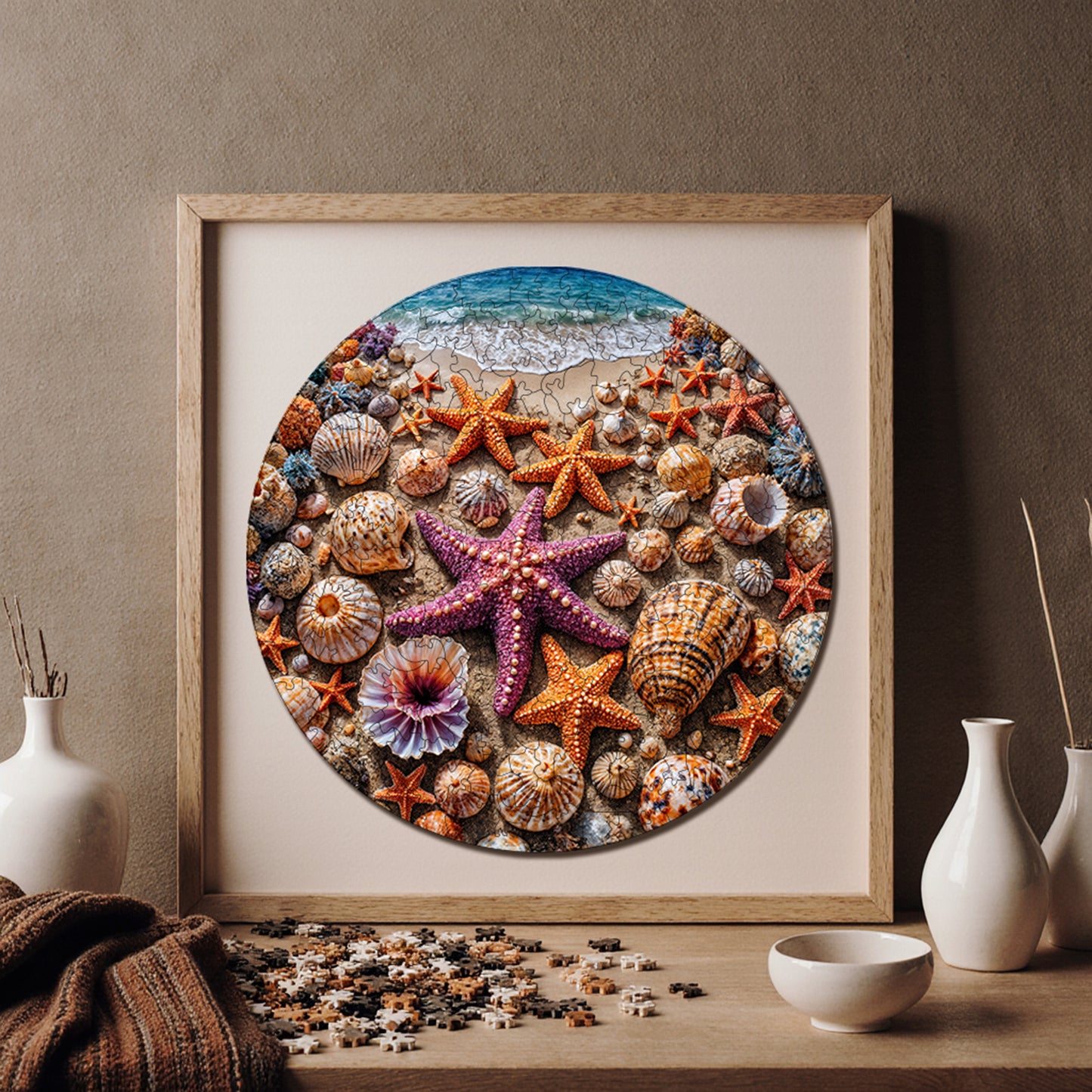 Yetişkinler İçin Ahşap Puzzle, Denizdeki Hazine Premium Puzzle, 252 Parça Zorlu Ahşap Yapboz, 11,4"x11,4" (29x29 cm) Benzersiz Şekil, Yetişkinler İçin Ahşap Yapboz