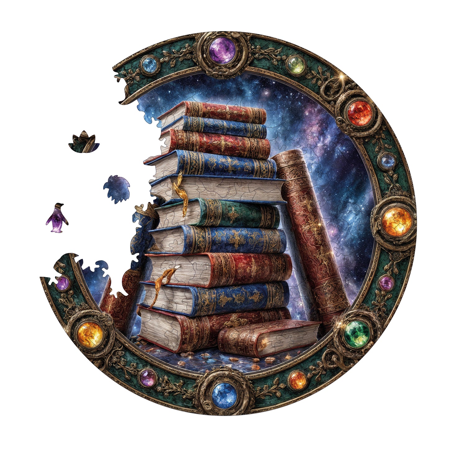 Yetişkinler İçin Ahşap Puzzle, Bilgelik Kitapları Premium Puzzle, 252 Parça Zorlu Ahşap Yapboz, 11,4"x11,4" (29x29 cm) Benzersiz Şekil, Yetişkinler İçin Ahşap Yapboz