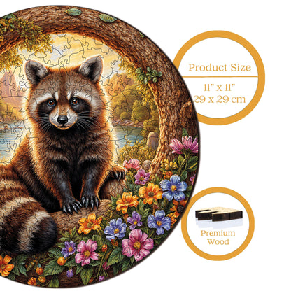 Yetişkinler İçin Ahşap Puzzle, Sevimli Koruyucu Premium Puzzle, 252 Parça Zorlu Ahşap Yapboz, 11,4"x11,4" (29x29 cm) Benzersiz Şekil, Yetişkinler İçin Ahşap Yapboz