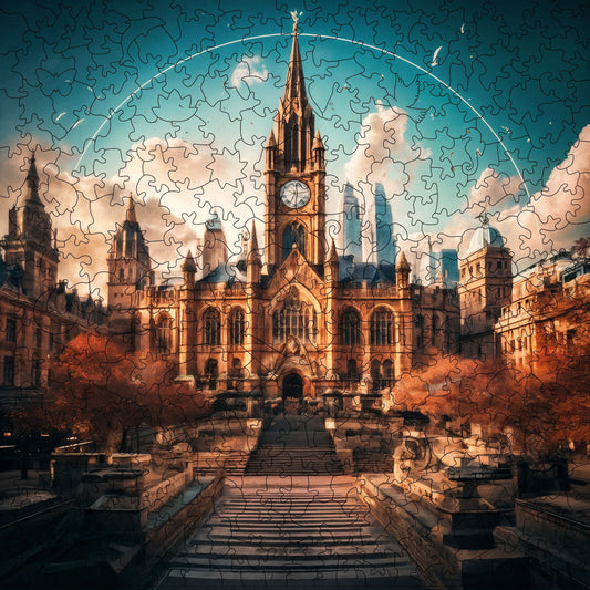 Wooden Puzzles for Adults, Manchester Premium Jigsaw Puzzles, 353 Pieces Challenging Wooden Jigsaw, 11,4"x15,4" (29x39 cm) (Kopya)