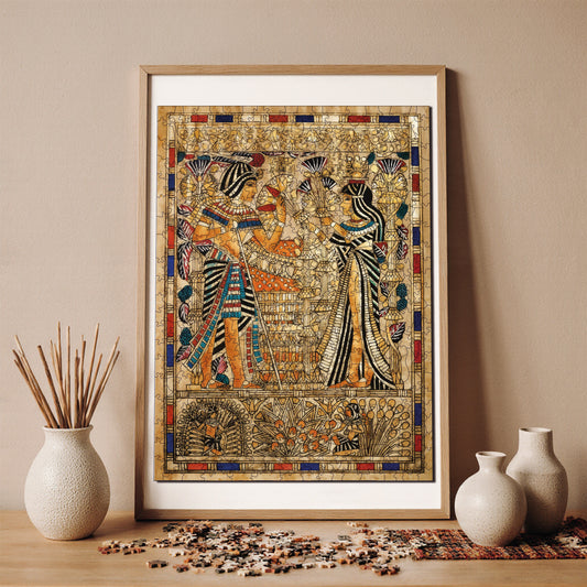 Wooden Puzzles for Adults, Ancient Egypt Premium Jigsaw Puzzles, 450 Pieces Challenging Wooden Jigsaw, 11,4"x15,4" (29x39 cm)
