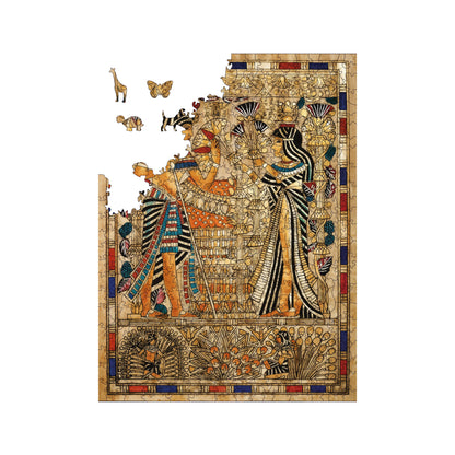 Yetişkinler İçin Ahşap Puzzle, Antik Mısır Premium Puzzle, 450 Parça Zorlu Ahşap Yapboz, 11,4"x15,4" (29x39 cm)