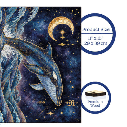 Wooden Puzzles for Adults, Infinite Waves Premium Jigsaw Puzzles, 450 Pieces Challenging Wooden Jigsaw, 11,4"x15,4" (29x39 cm)