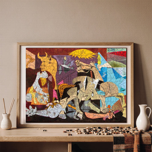 Wooden Puzzles for Adults, Picasso, Guernica Premium Jigsaw Puzzles, 450 Pieces Challenging Wooden Jigsaw, 11,4"x15,4" (29x39 cm)