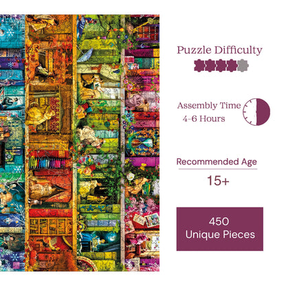 Wooden Puzzles for Adults, Timeless Women Premium Jigsaw Puzzles, 450 Pieces Challenging Wooden Jigsaw, 11,4"x15,4" (29x39 cm)