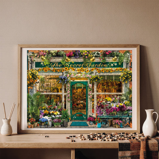 Wooden Puzzles for Adults, The Secret Garden Premium Jigsaw Puzzles, 450 Pieces Challenging Wooden Jigsaw, 11,4"x15,4" (29x39 cm)