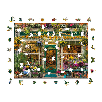 Wooden Puzzles for Adults, The Secret Garden Premium Jigsaw Puzzles, 450 Pieces Challenging Wooden Jigsaw, 11,4"x15,4" (29x39 cm)