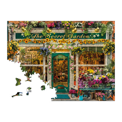 Wooden Puzzles for Adults, The Secret Garden Premium Jigsaw Puzzles, 450 Pieces Challenging Wooden Jigsaw, 11,4"x15,4" (29x39 cm)
