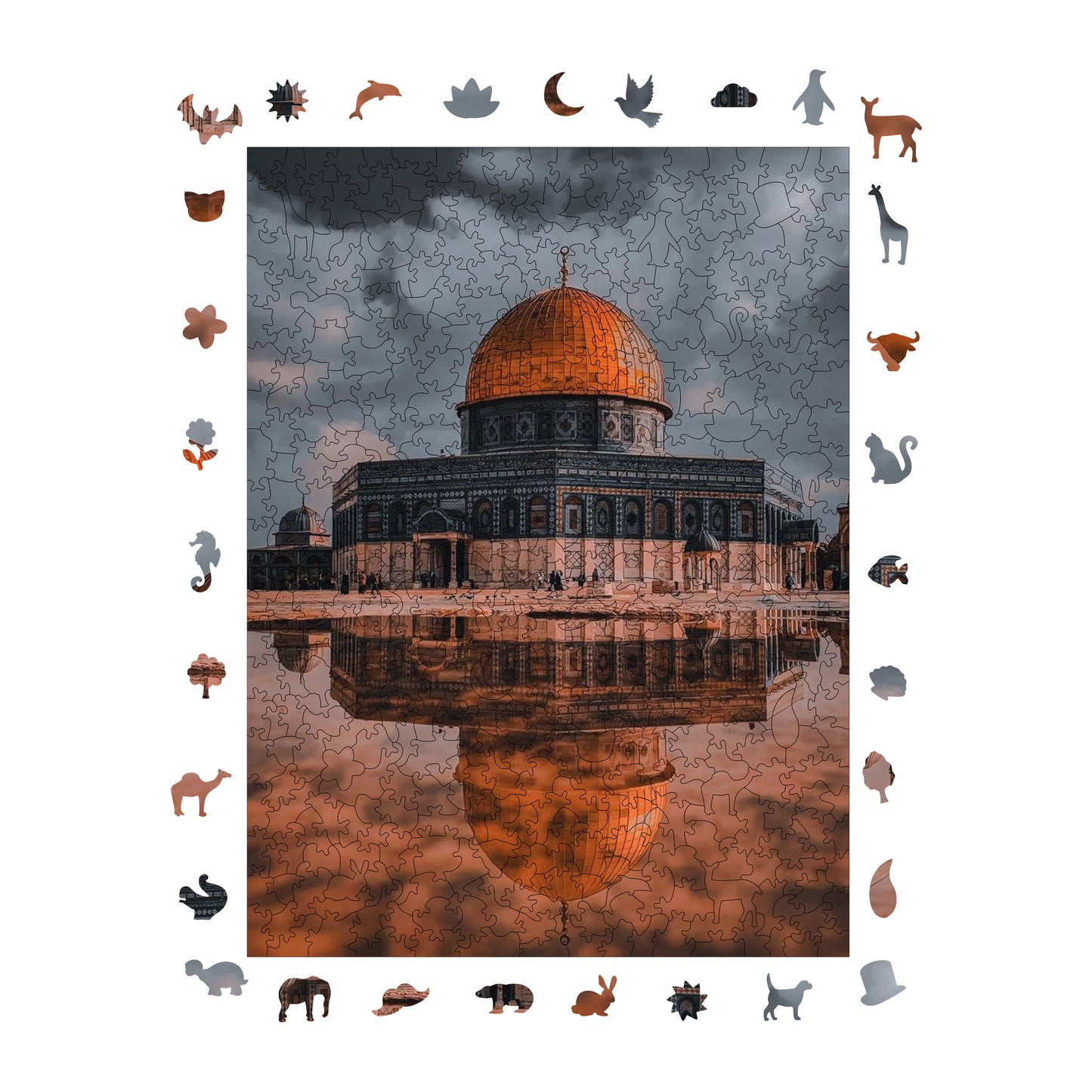Wooden Puzzles for Adults, The Heart of Jerusalem Premium Jigsaw Puzzles, 450 Pieces Challenging Wooden Jigsaw, 11,4"x15,4" (29x39 )