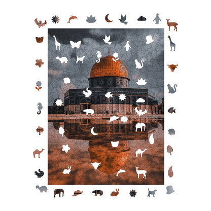 Wooden Puzzles for Adults, The Heart of Jerusalem Premium Jigsaw Puzzles, 450 Pieces Challenging Wooden Jigsaw, 11,4"x15,4" (29x39 )