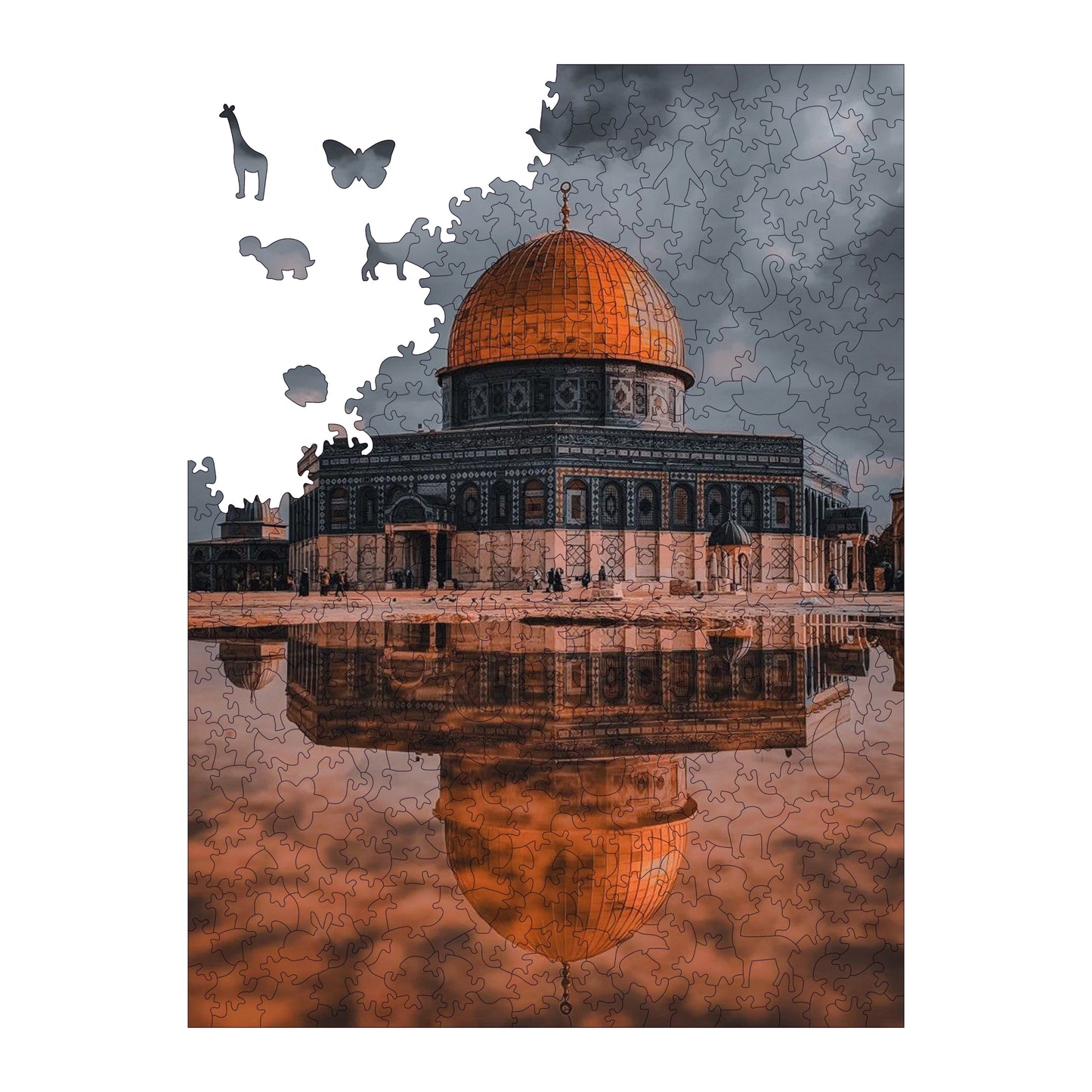 Wooden Puzzles for Adults, The Heart of Jerusalem Premium Jigsaw Puzzles, 450 Pieces Challenging Wooden Jigsaw, 11,4"x15,4" (29x39 )