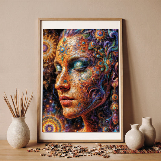 Wooden Puzzles for Adults, Lady of the Stars Premium Jigsaw Puzzles, 450 Pieces Challenging Wooden Jigsaw, 11,4"x15,4" (29x39 )