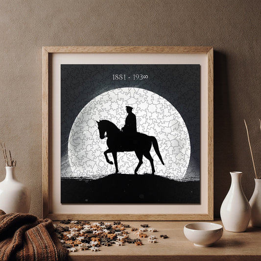 Yetişkinler İçin Ahşap Puzzle, 1881 – Sonsuza Premium Puzzle, 353 Parça Zorlu Ahşap Yapboz, 11,4"x11,4" (29x29 cm) Benzersiz Şekil, Yetişkinler İçin Ahşap Yapbozlar