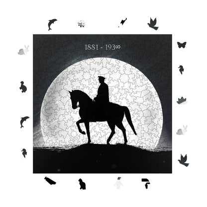 Yetişkinler İçin Ahşap Puzzle, 1881 – Sonsuza Premium Puzzle, 353 Parça Zorlu Ahşap Yapboz, 11,4"x11,4" (29x29 cm) Benzersiz Şekil, Yetişkinler İçin Ahşap Yapbozlar