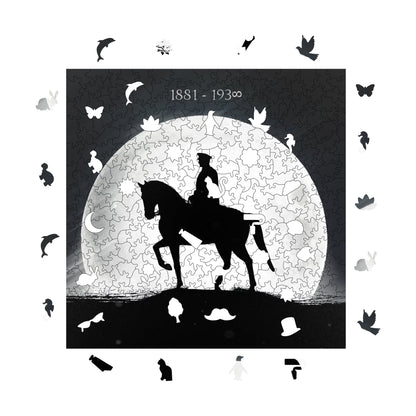 Yetişkinler İçin Ahşap Puzzle, 1881 – Sonsuza Premium Puzzle, 353 Parça Zorlu Ahşap Yapboz, 11,4"x11,4" (29x29 cm) Benzersiz Şekil, Yetişkinler İçin Ahşap Yapbozlar