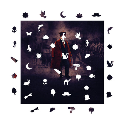 Yetişkinler İçin Ahşap Puzzle, Mustafa Kemal ATATÜRK Premium Puzzle, 353 Parça Zorlu Ahşap Yapboz, 11,4"x11,4" (29x29 cm) Benzersiz Şekil, Yetişkinler İçin Ahşap Yapbozlar