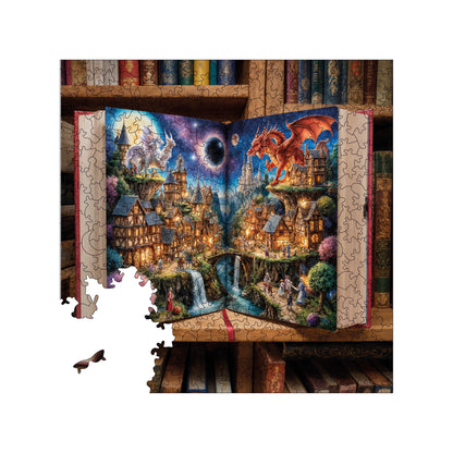 Wooden Puzzles for Adults, Fairy Tale Gateway Premium Jigsaw Puzzles, 353 Pieces Wooden Jigsaw, 11,4"x11,4" (29x29 cm)