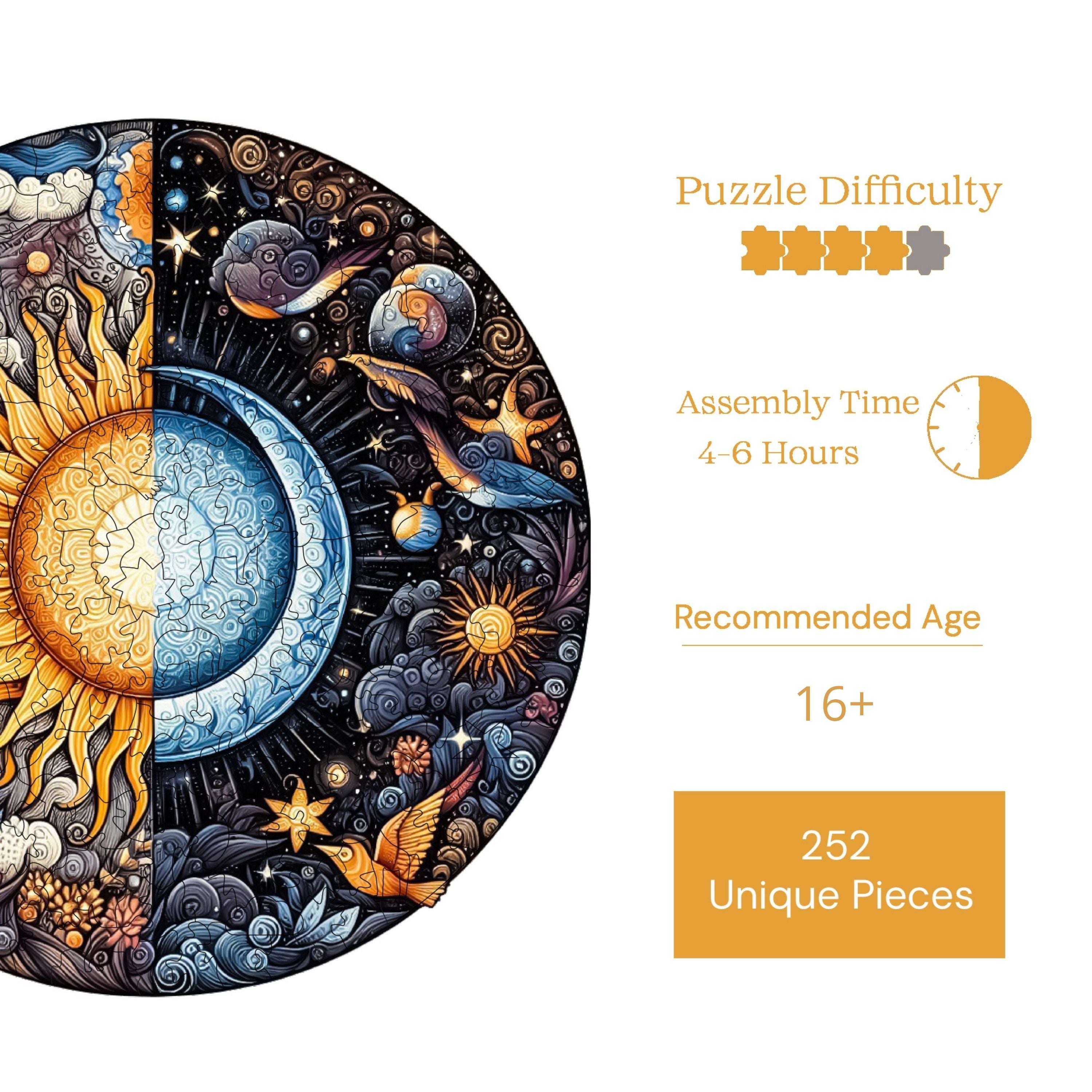 Gündüz ve Gece - Ahşap Puzzle