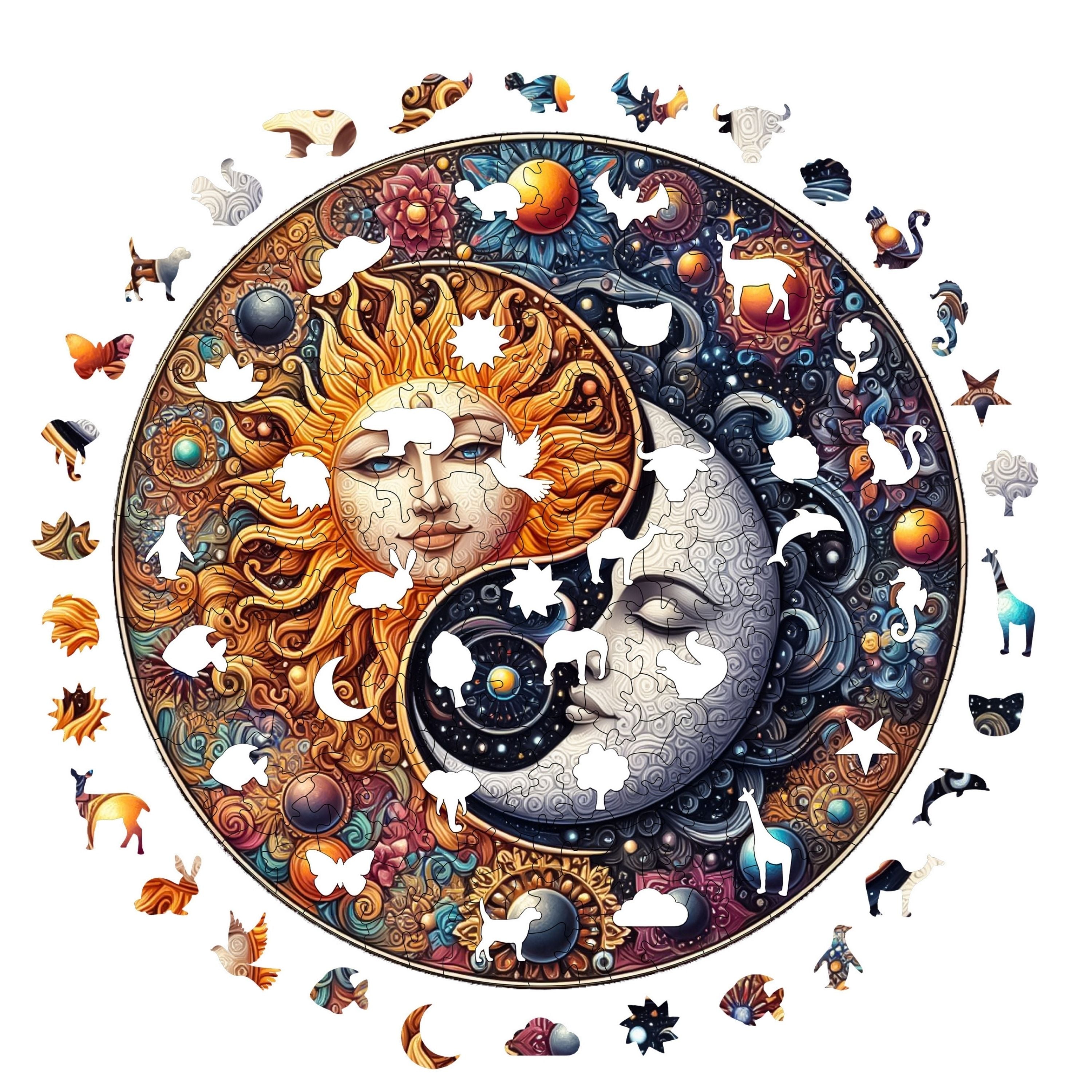 Güneş ve Ayın Dansı - Ahşap Puzzle