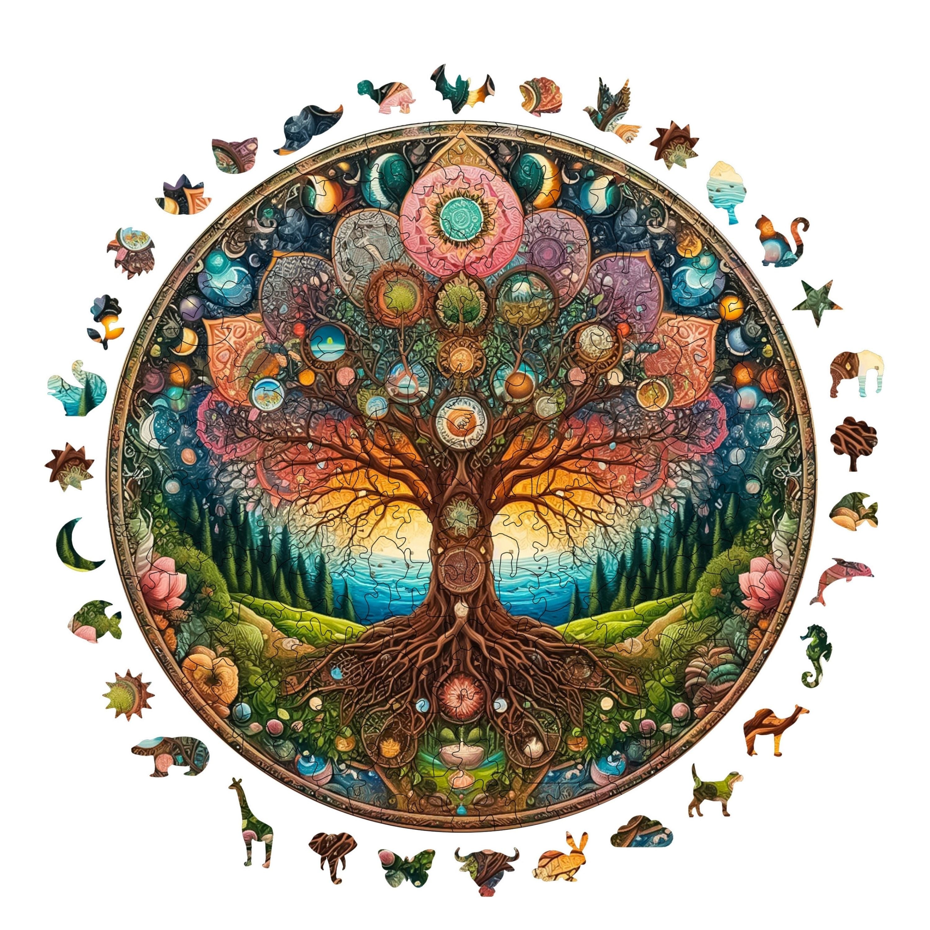  Kozmik Hayat Ağacı - Ahşap Puzzle