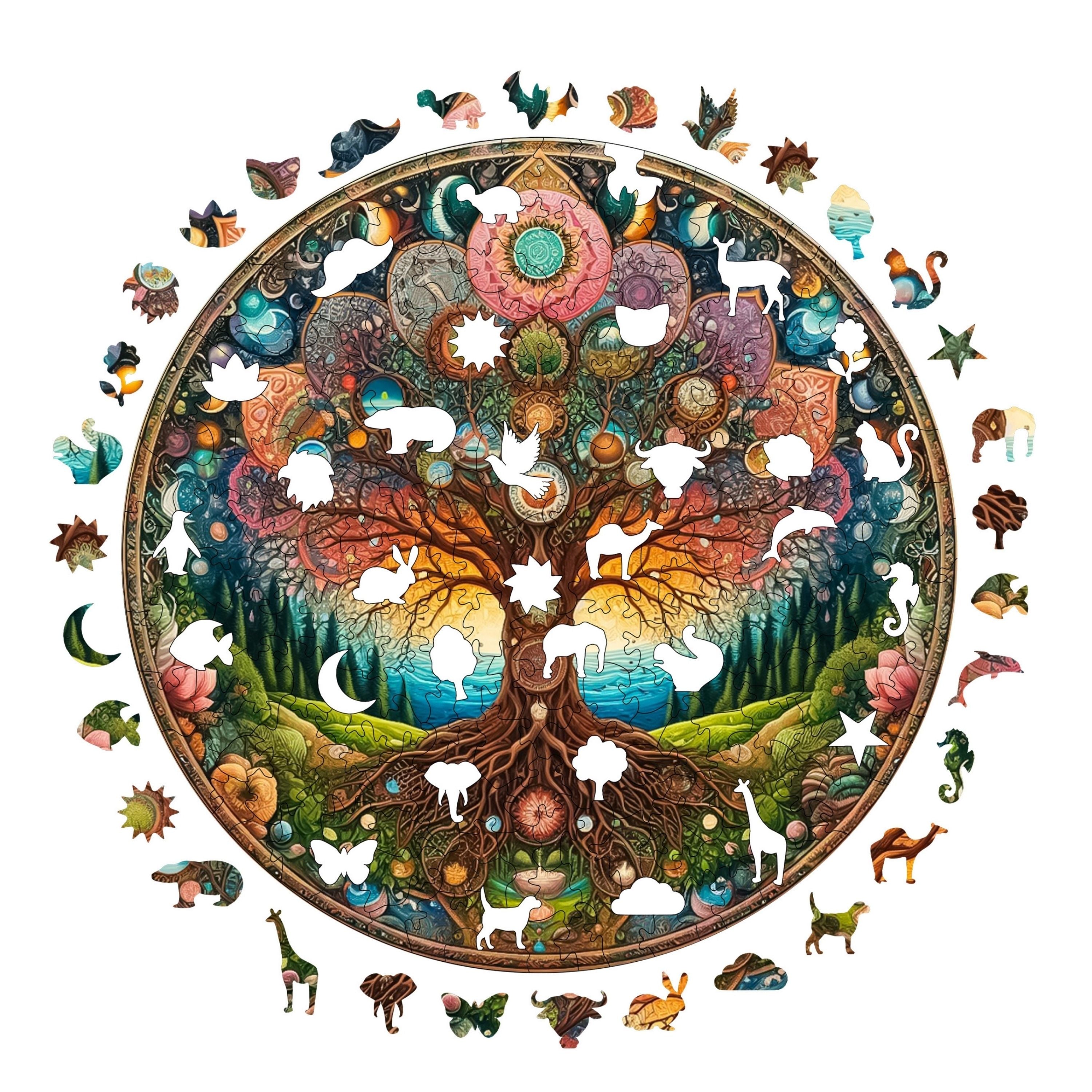  Kozmik Hayat Ağacı - Ahşap Puzzle