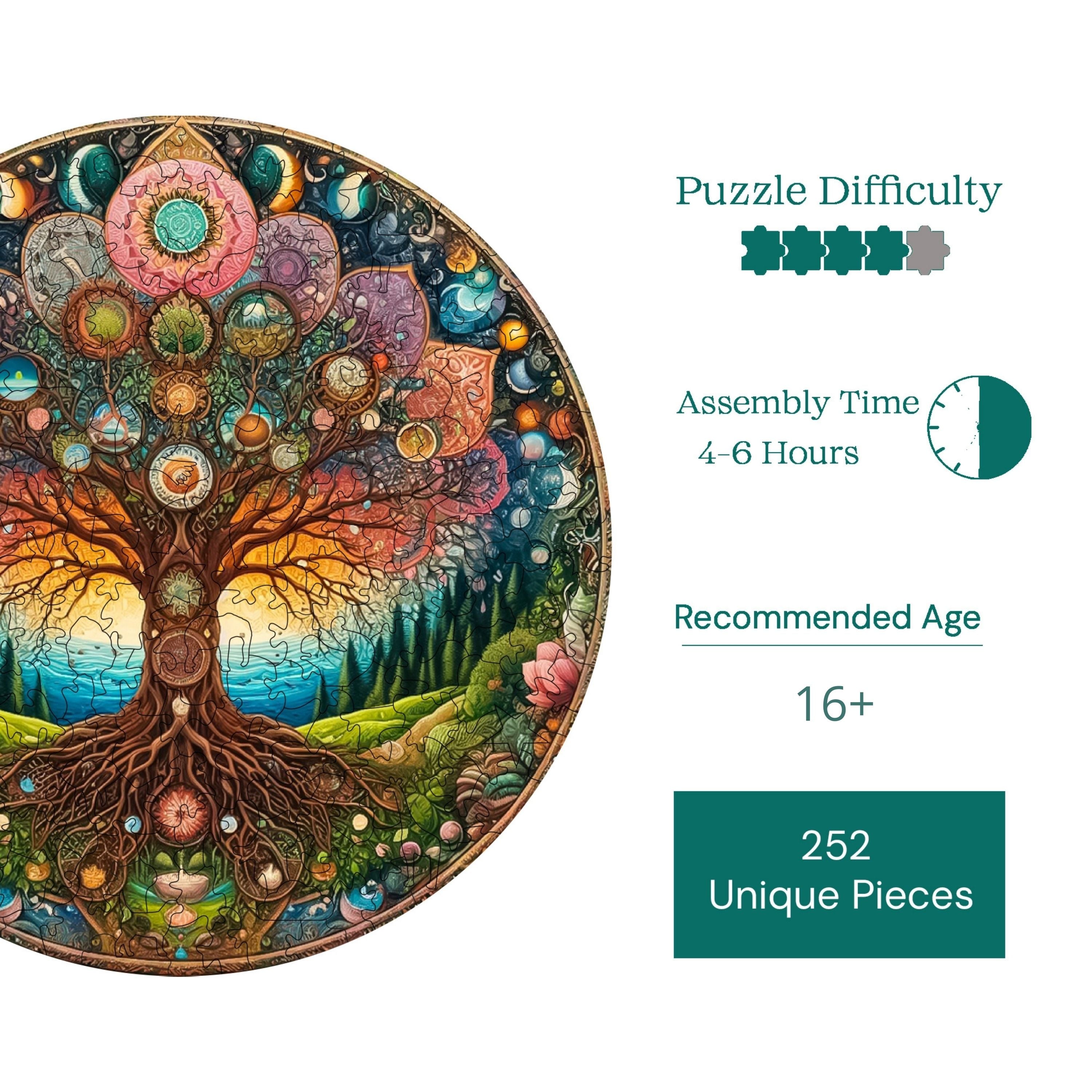  Kozmik Hayat Ağacı - Ahşap Puzzle