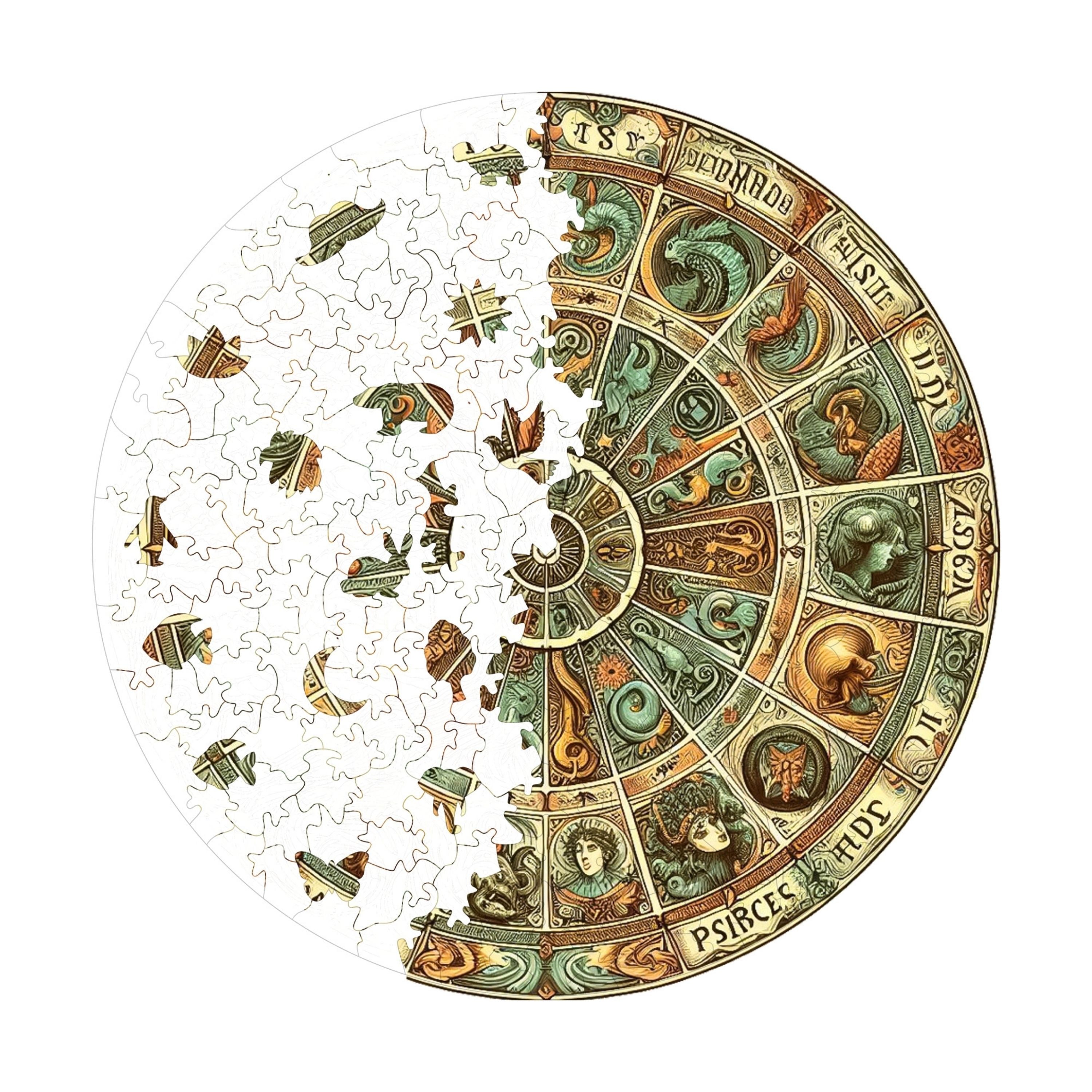 Antik Zodyak - Ahşap Puzzle
