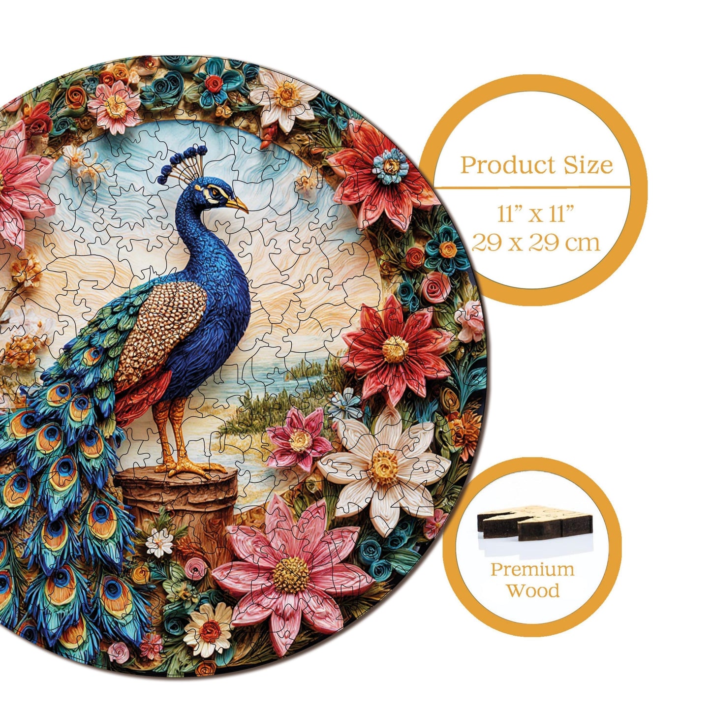 Elegance in Bloom – Wooden Jigsaw Puzzle