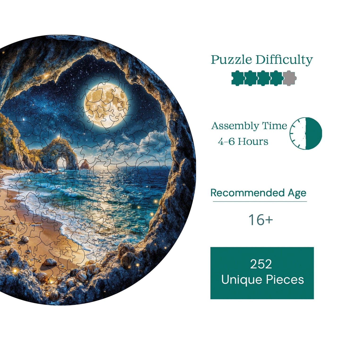 Hidden Beach – Wooden Jigsaw Puzzle